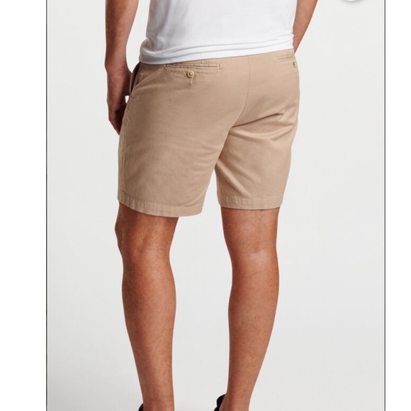 2 Pair of Peter Millar Pilot Twill Shorts in Stone & Khaki. Classic Fit. Size 38 - Picture 2 of 11